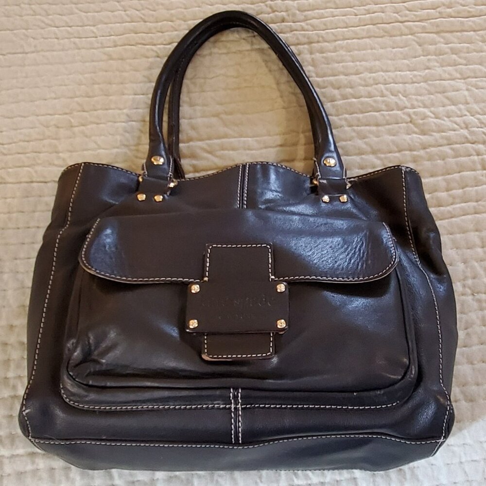 Genuine Kate Spade Classic Smooth Black Leather Purse Medium-Sized